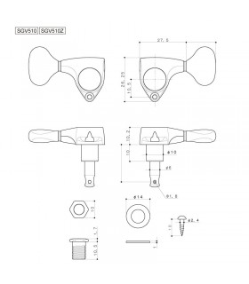 Gotoh SGV 510 ZL5RGG Gitarren Mechaniken