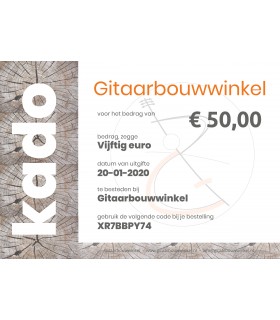 Gitaarbouwwinkel.nl - Geschenkkarte im Wert von €50,-