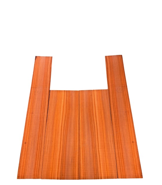 Set dos et éclisses Padouk 61 pour guitare acoustique