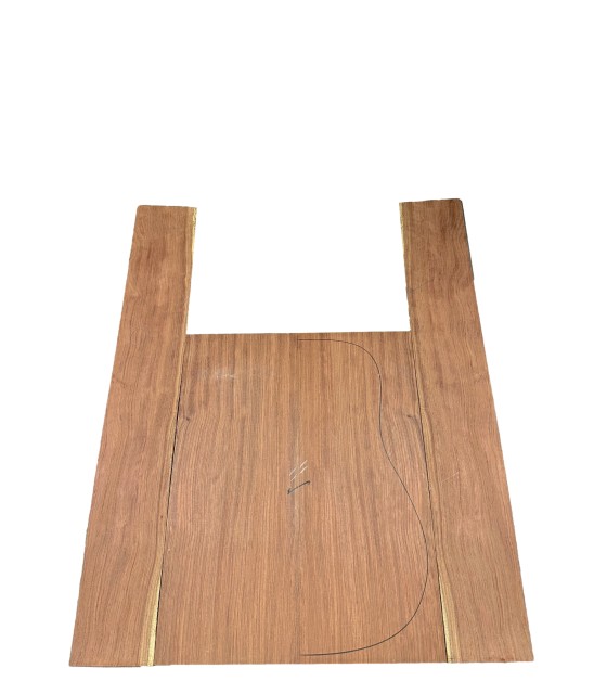 Bubbinga zij- en achterblad set 11 voor akoestisch gitaar