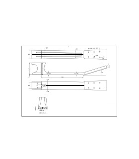 Ready-made neck Brazilian Cedar with ebony strip for classical guitar