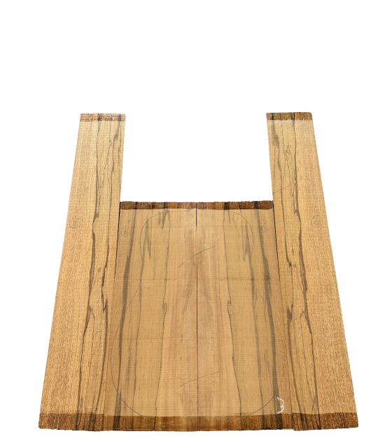 Bruin ebben zij- en achterblad set 16 voor akoestisch gitaar