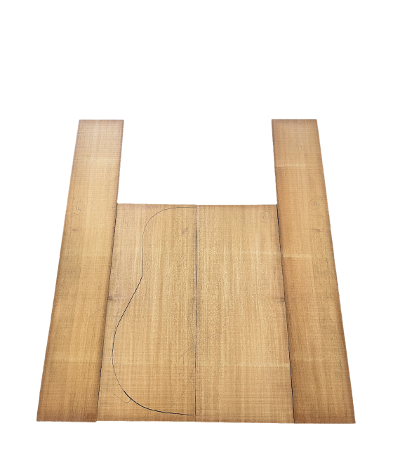 Boden und Zargen aus Fidschi-Mahagoni, 14 Zoll, für Akustikgitarre