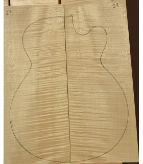 Éclisses et dos en érable AA