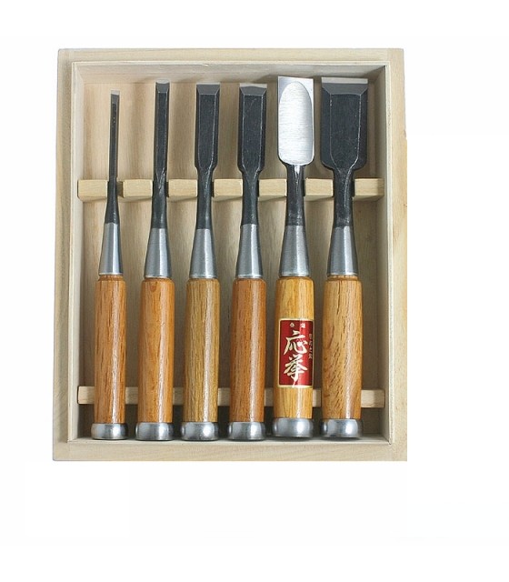 Hattori® Japanse beitels set van 6